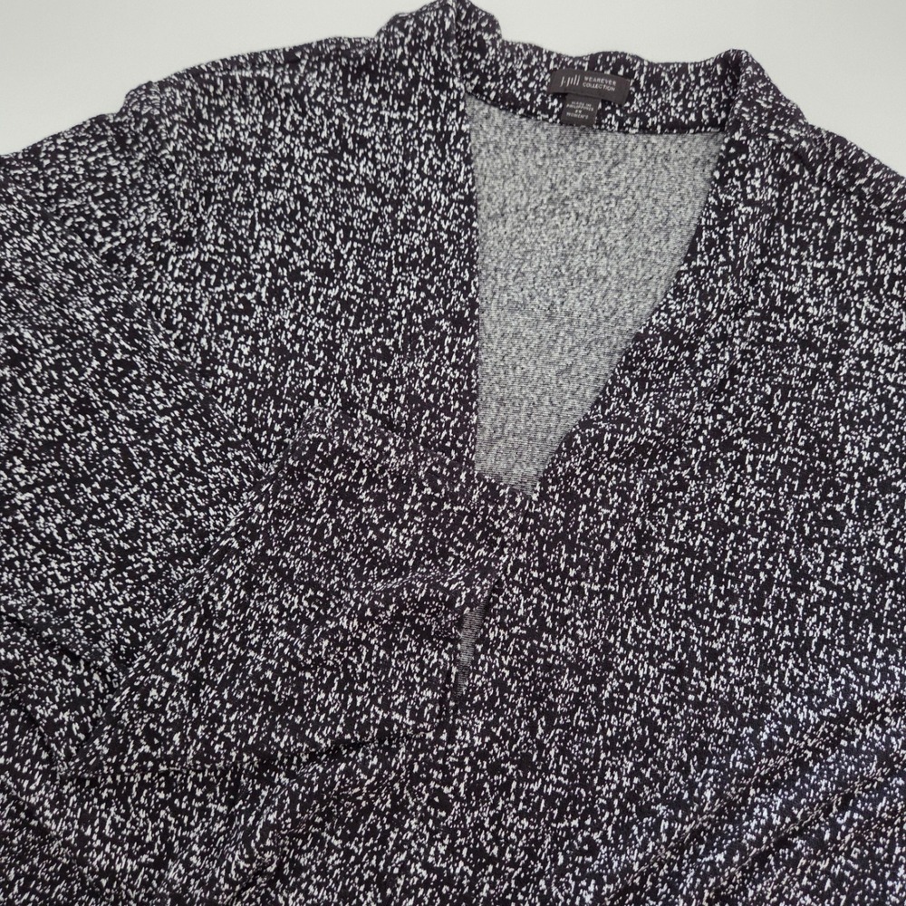 J. Jill Cardigan Black‎ White Wearever Space Dye Women 2X